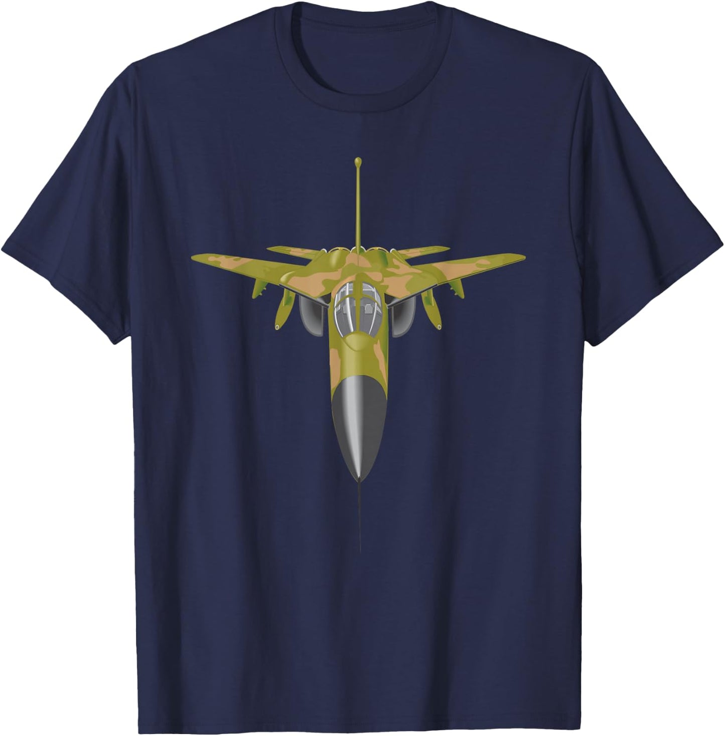 F-111 Aardvark Fighter Jet Top View Military Aircraft T-Shirt - T-Shirt | Navy
