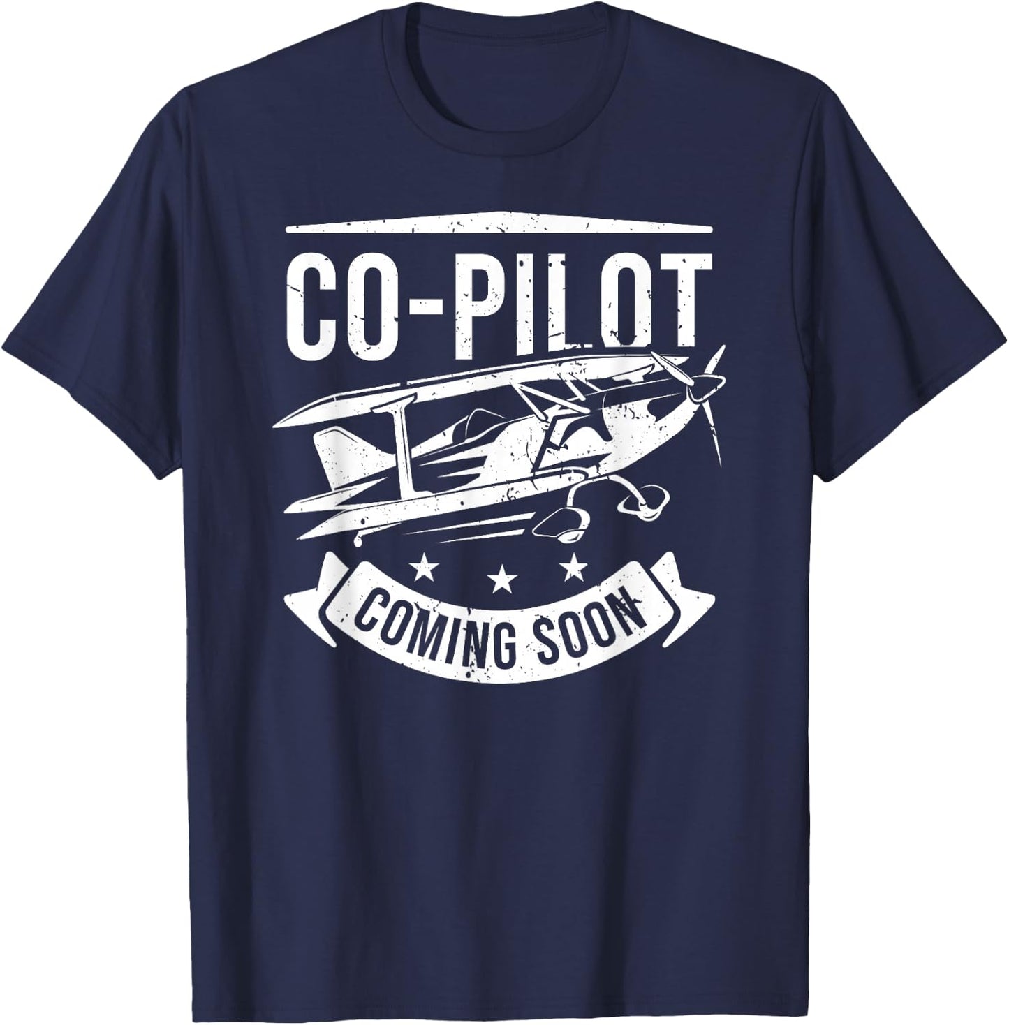 Co-Pilot Coming Soon Pregnancy Announcement Gift Shirt T-Shirt - T-Shirt | Navy