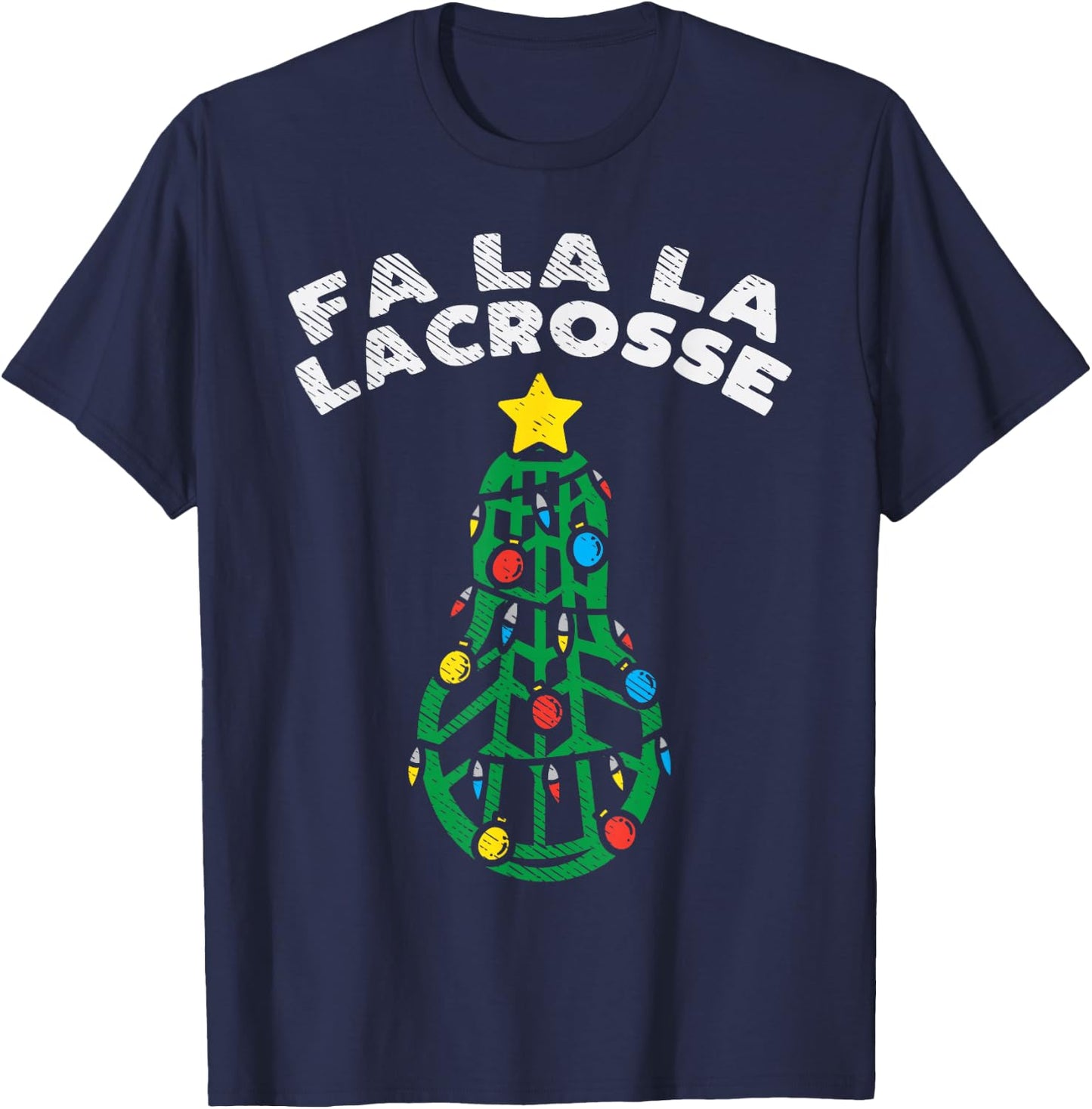 FA La Lacrosse Funny Christmas Lax Player Goalie Team Gift T-Shirt - T-Shirt | Navy
