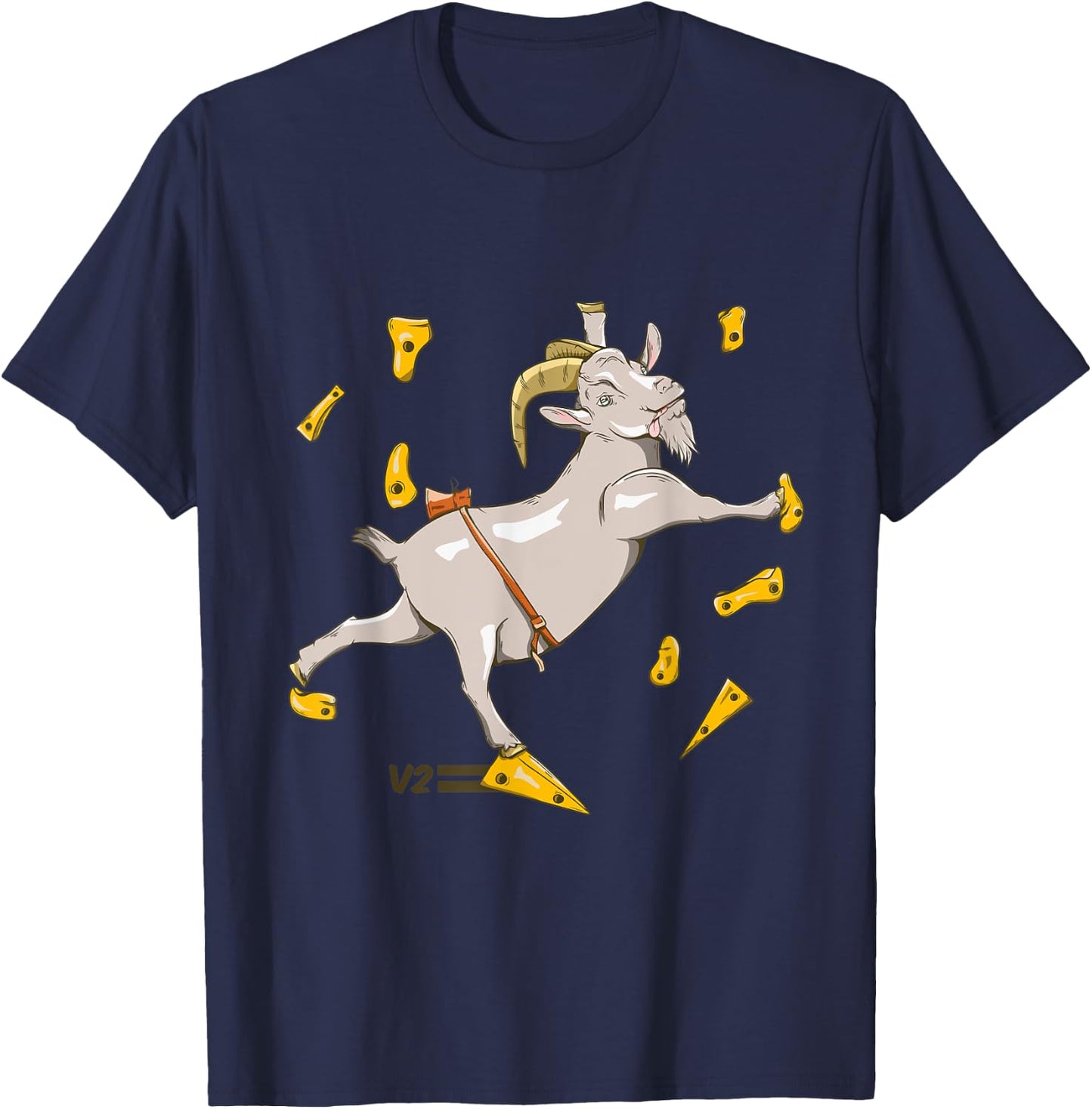 Goat bouldering gym rock climbing T-Shirt - T-Shirt | Navy