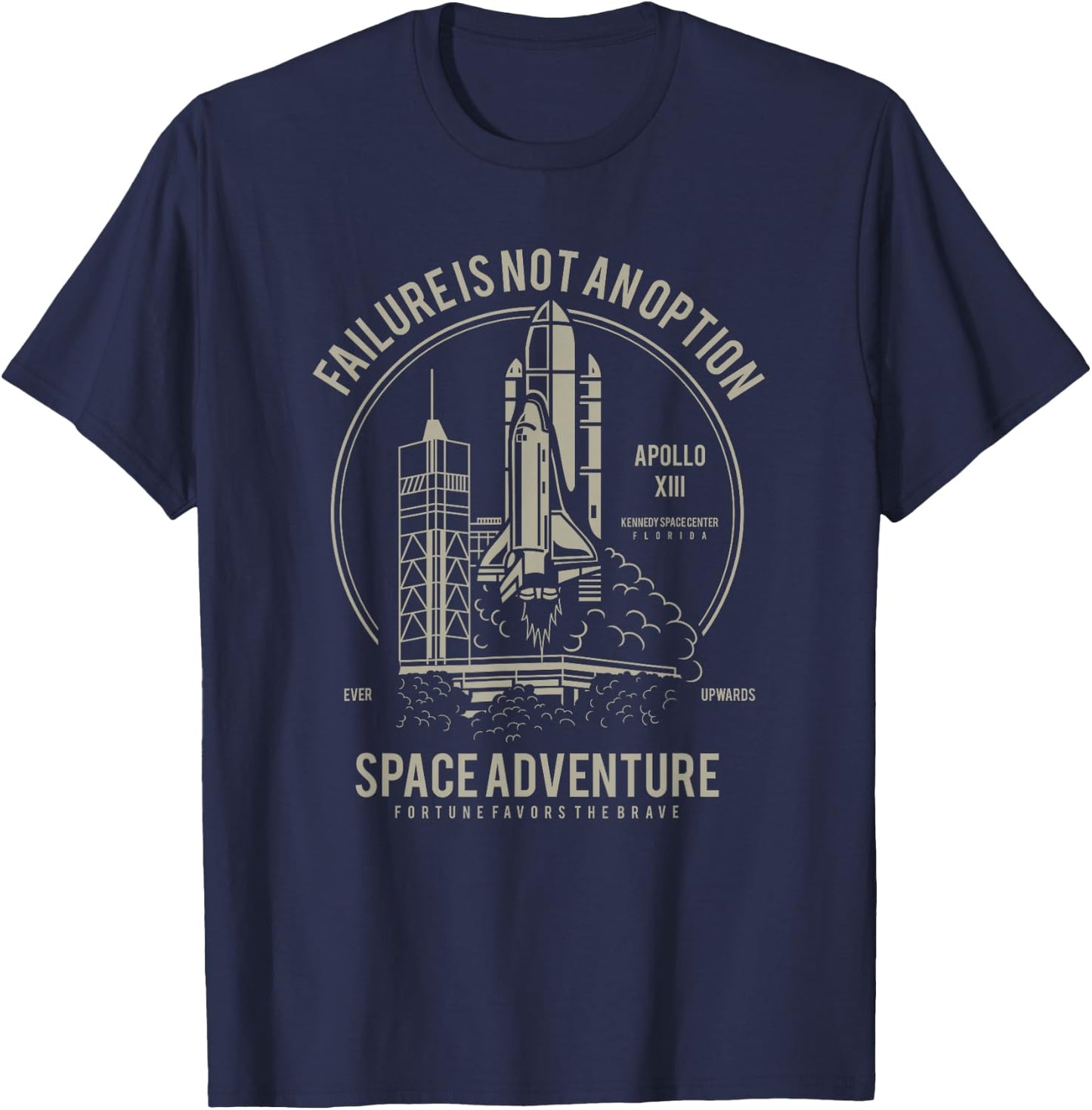 Space Adventure - Failure Is Not An Option Rocket T-Shirt - T-Shirt | Navy