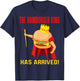 The Hamburger King Has Arrived BBQ Grill Barbecue Cookout T-Shirt - T-Shirt | Navy