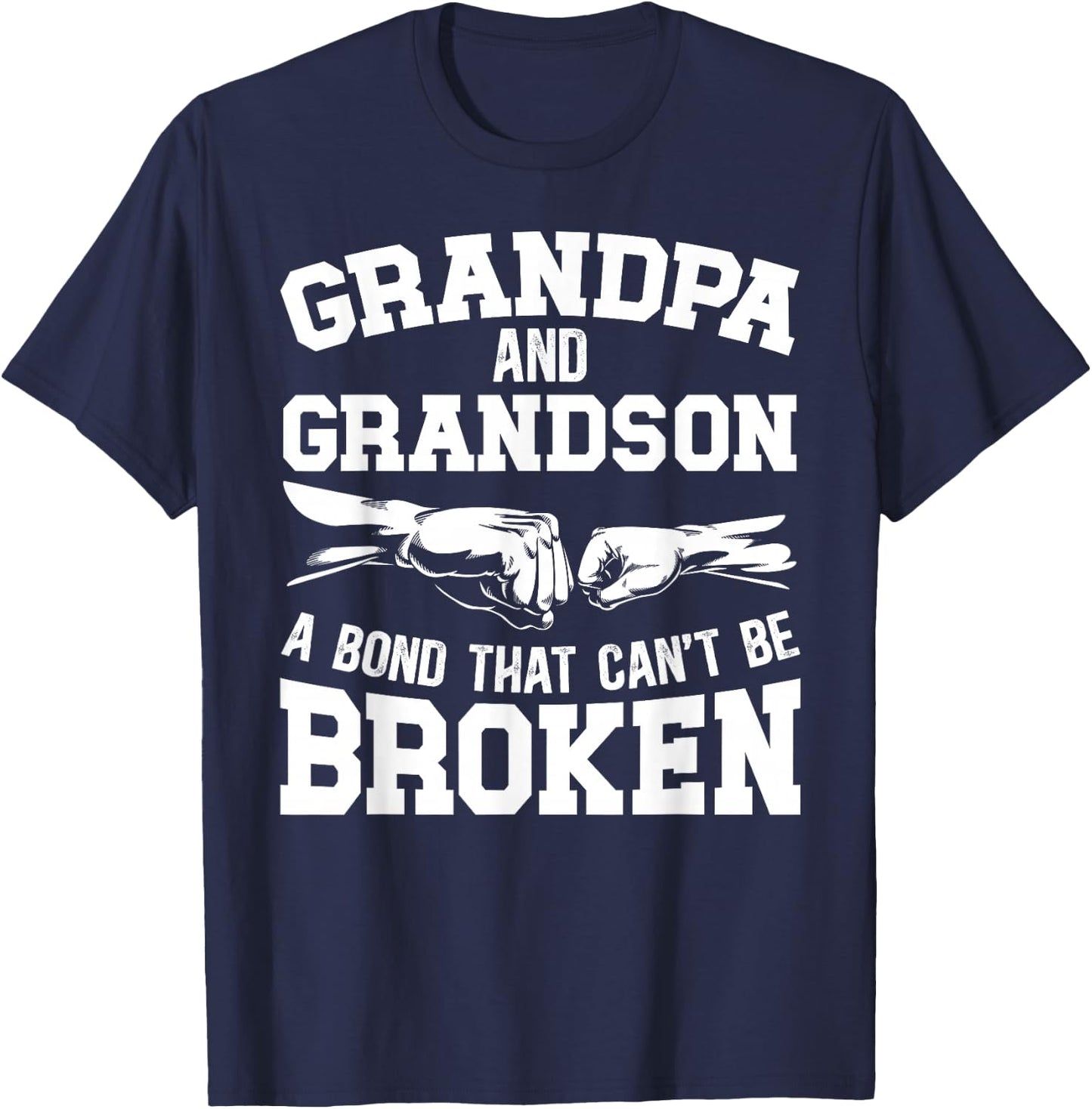 Grandpa and Grandson Bond from Grandpa to Grandson T-Shirt - T-Shirt | Navy