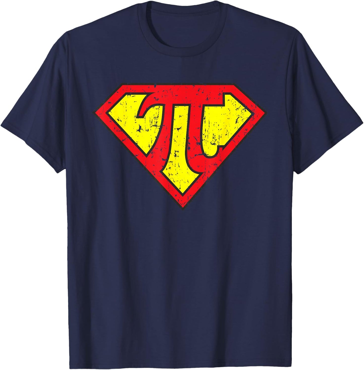 Super Hero Pi Day for Math Symbol Engineer Teacher T Shirt T-Shirt - T-Shirt | Navy