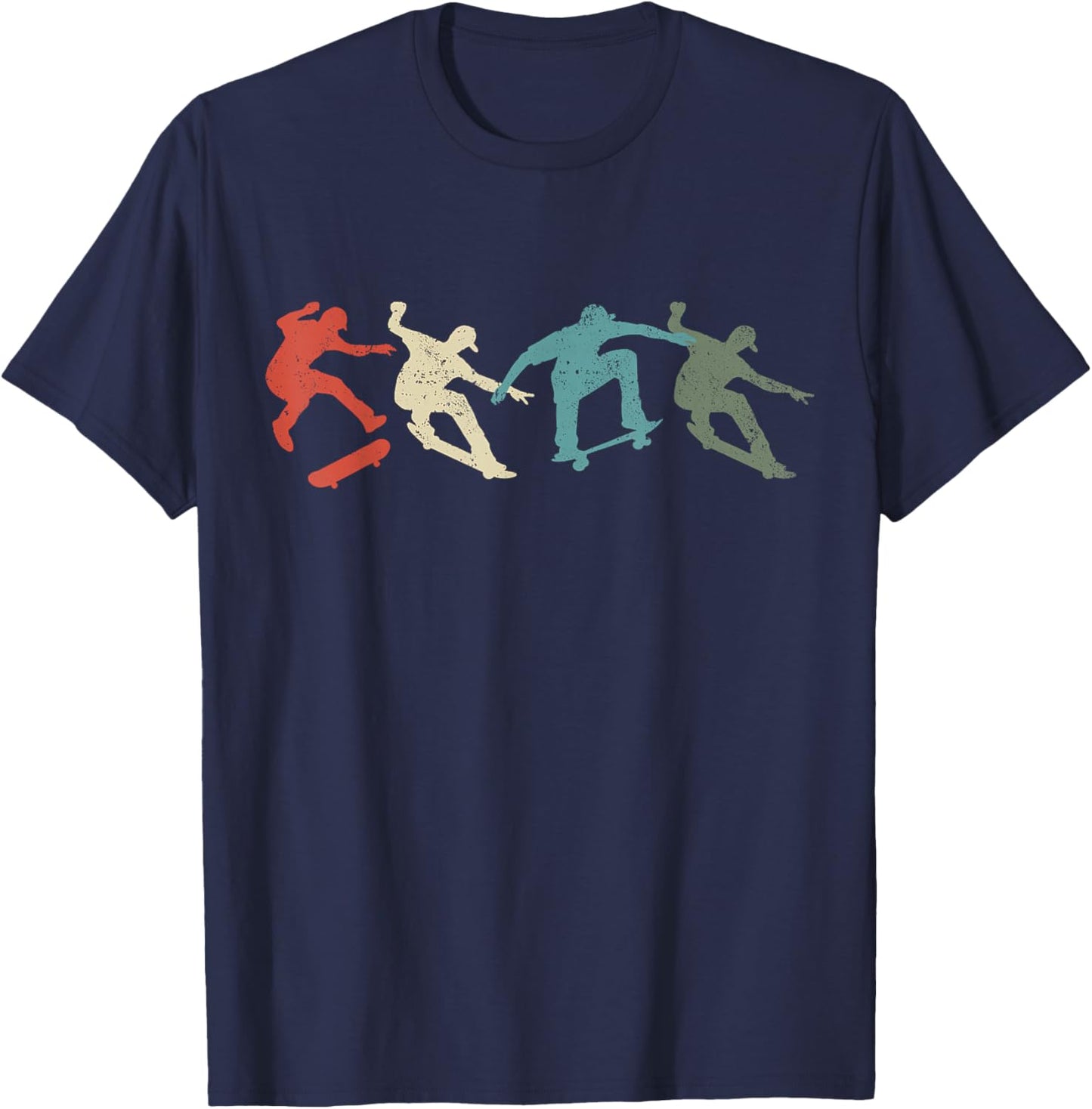 Skateboard Skateboarding Retro Gift Skateboarders T-Shirt - T-Shirt | Navy