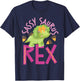 Sassy Saurus Cute Dinosaurs Design For Girls T-Shirt - T-Shirt | Navy