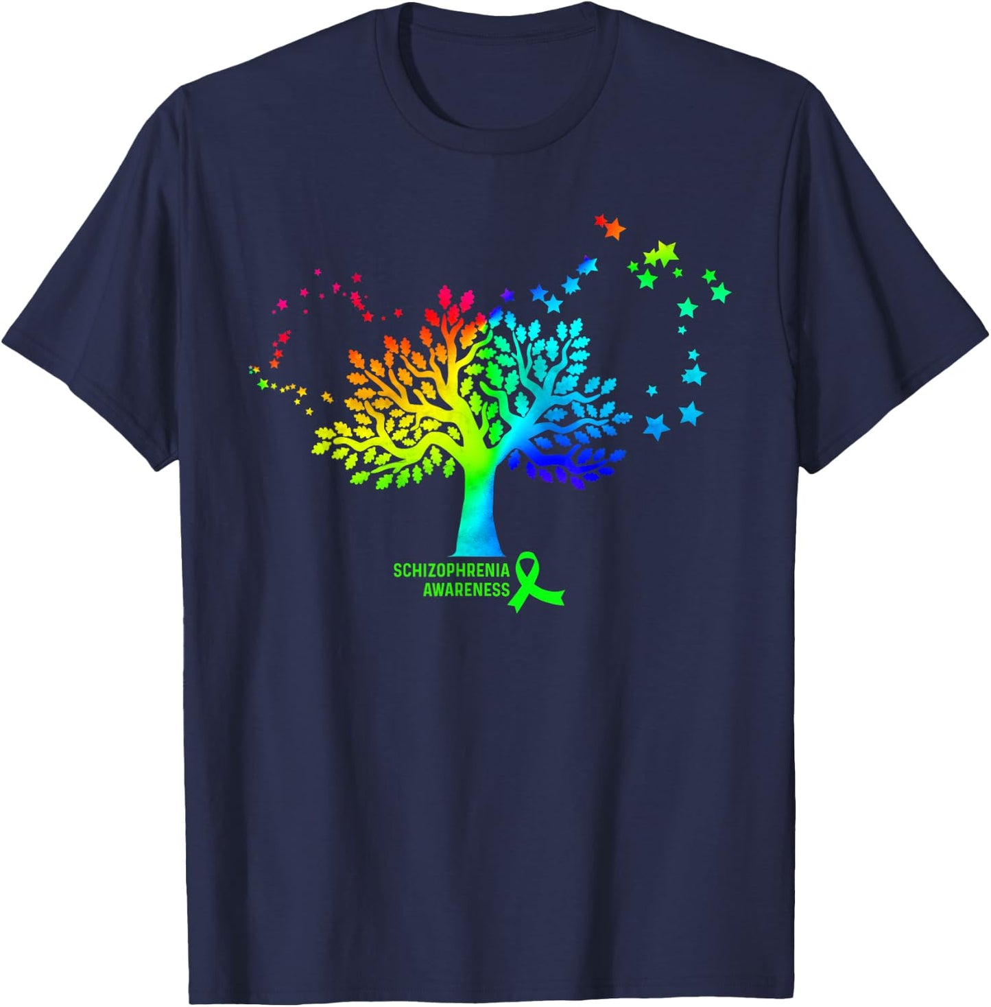 Retro Schizophrenia Awareness T-Shirt - T-Shirt | Navy