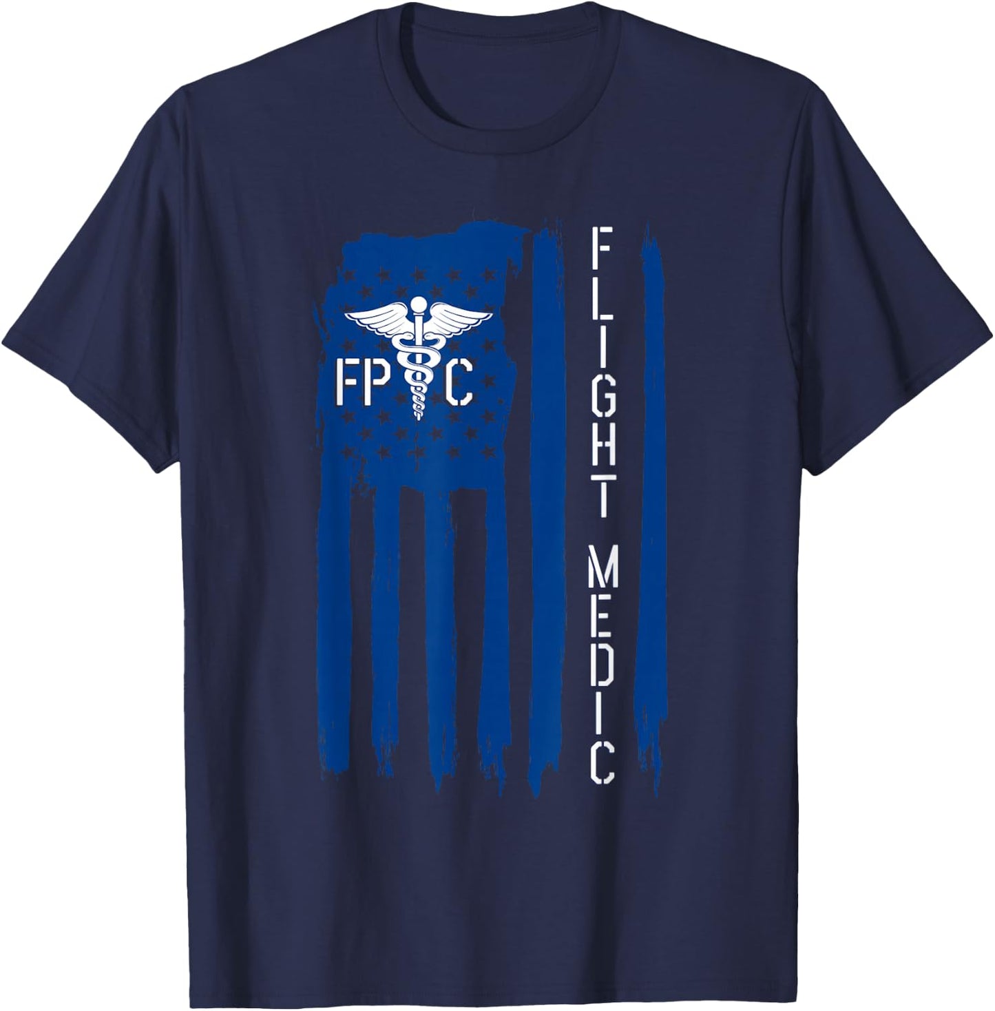 Flight Medic American Flag Flight Paramedic Emergency Nurse T-Shirt - T-Shirt | Navy