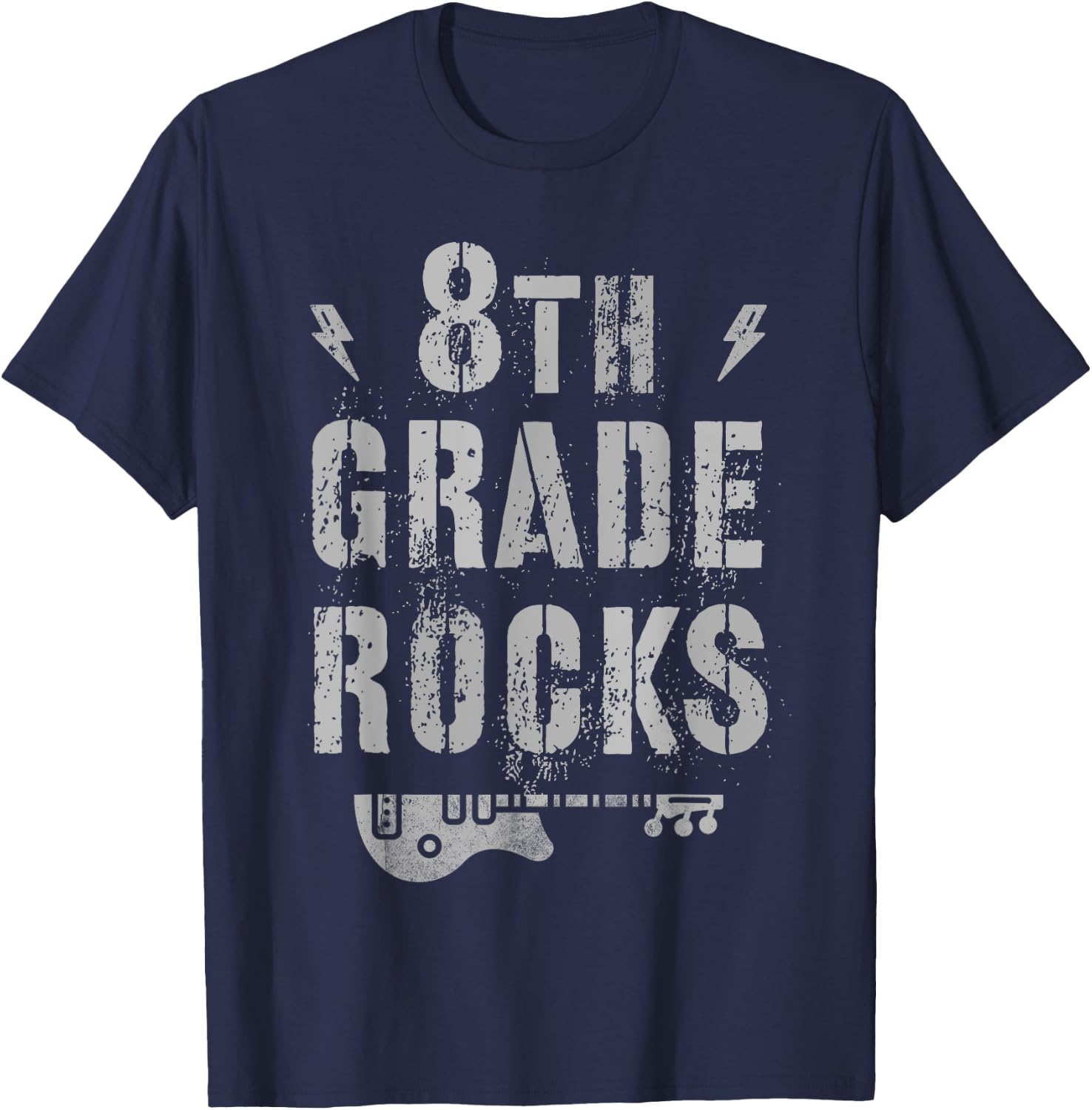 8th GRADE ROCKS Teacher EIGHTH Grader Rockstar Team My Jam Women Kids T-Shirt - T-Shirt | Navy