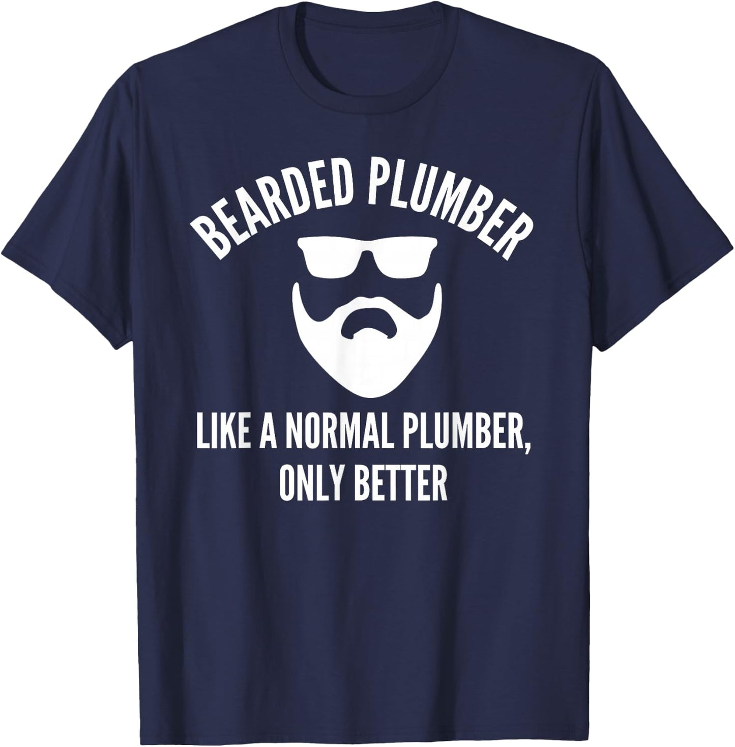 Bearded Plumber Funny Definition T-Shirt - T-Shirt | Navy