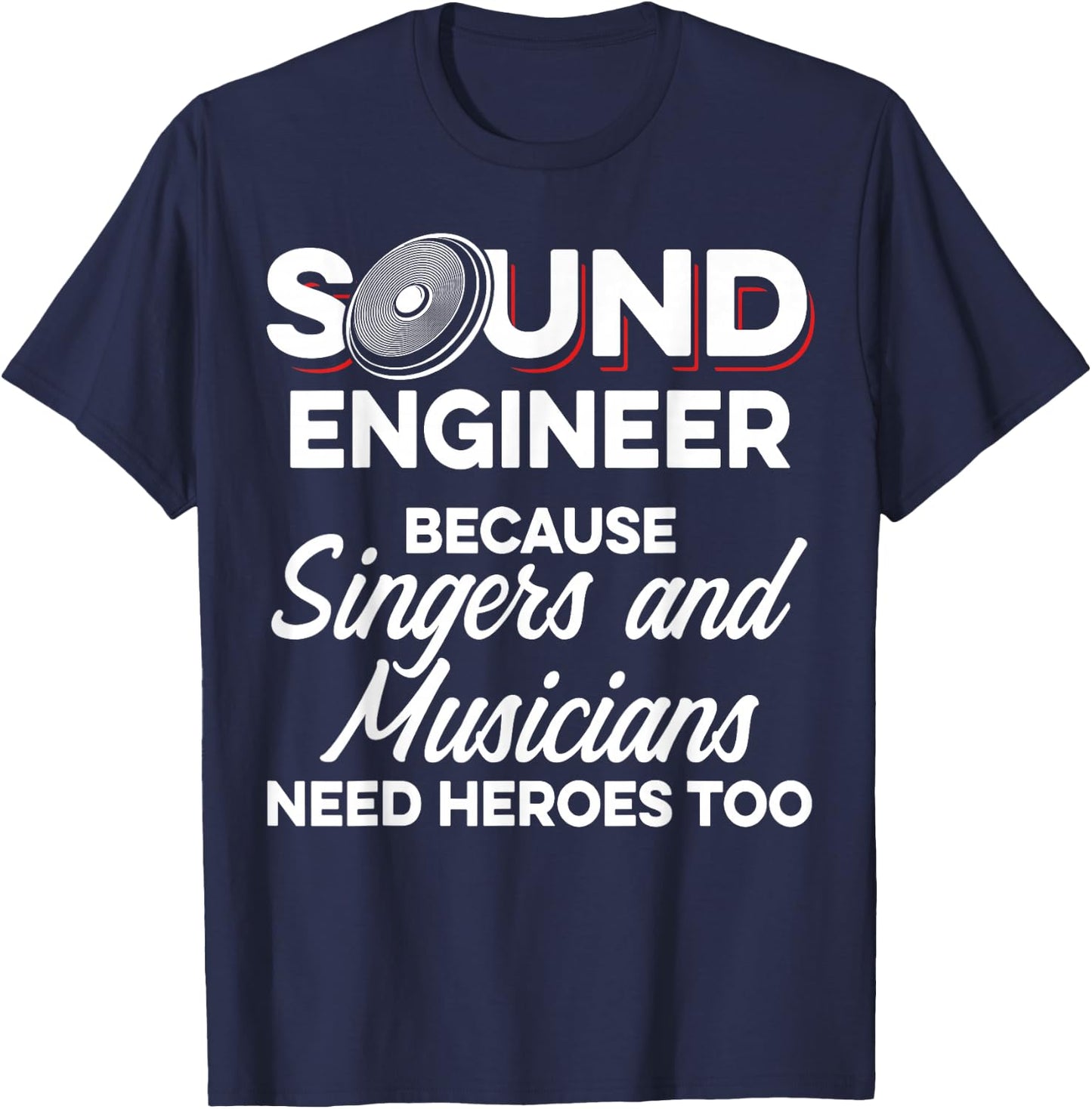 Studio Audio Engineer Musician Sound Guy Tech T-Shirt - T-Shirt | Navy