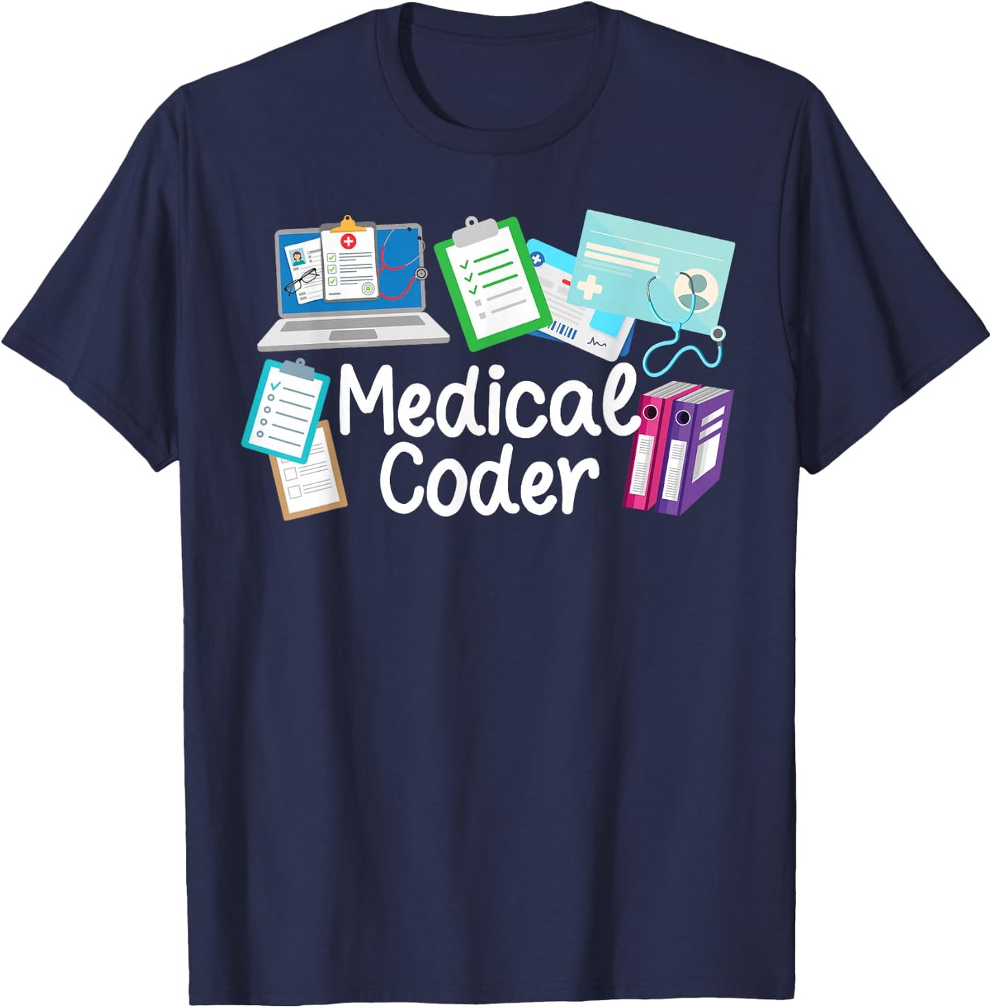 Medical Coder Medical Coding Best Medical Coders T-Shirt - T-Shirt | Navy