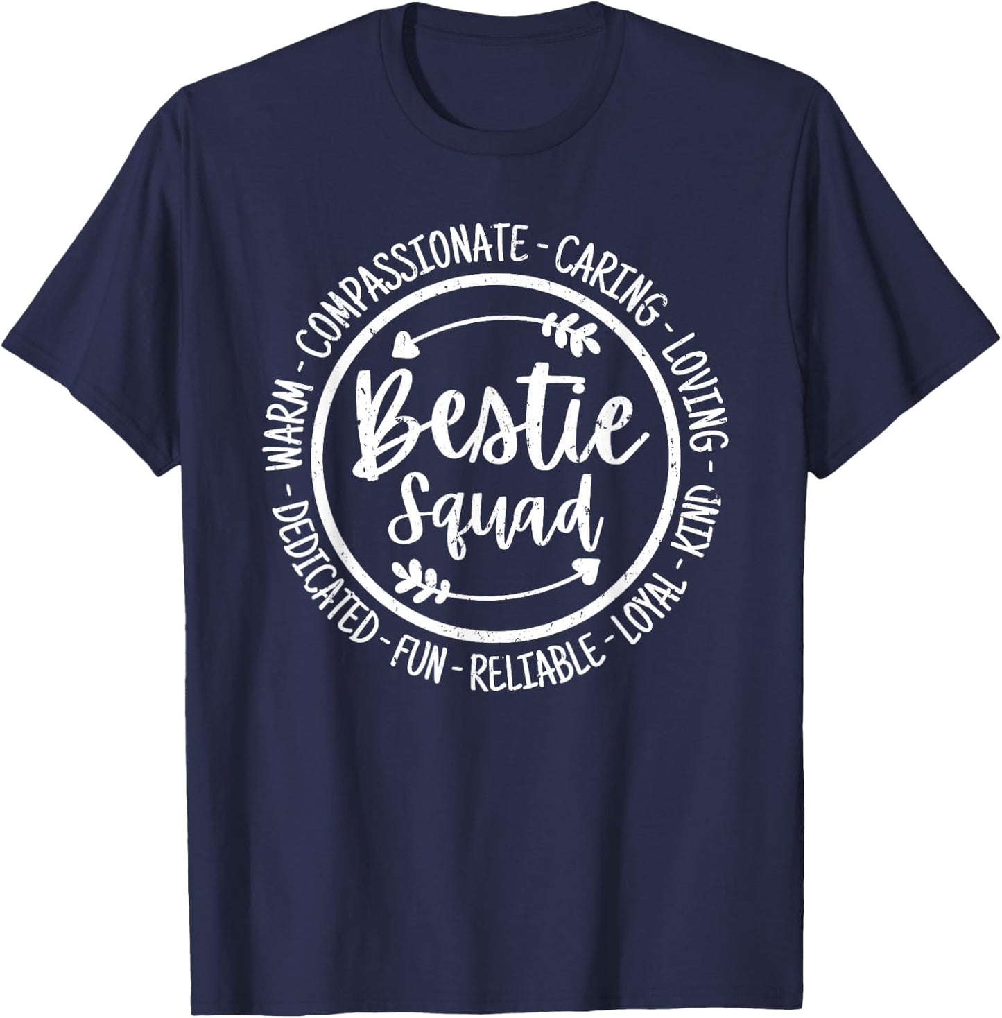 Bestie Squad Besties Life Best Friends Friendship Vintage T-Shirt - T-Shirt | Navy