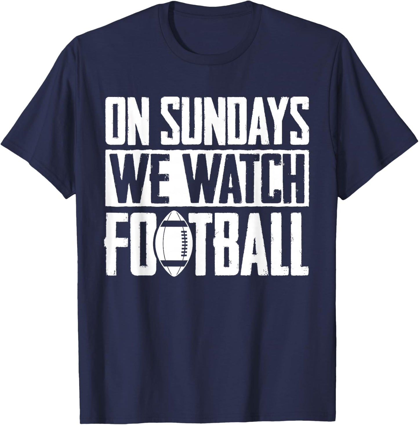 Sonntagsehen wir American Football T-Shirt - T-Shirt | Navy