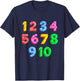 Math Numbers Learning | Best Preschool Education Gift T-Shirt - T-Shirt | Navy