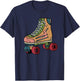 Roller Skating Art Men Women 80s Roller Derby Rollerskate T-Shirt - T-Shirt | Navy