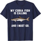 My Cobia Is Calling And I Must Go Funny Fish T-Shirt - T-Shirt | Navy