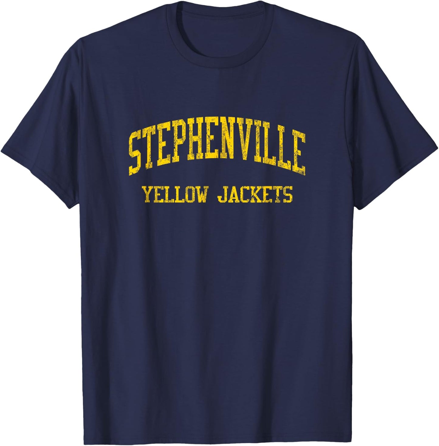 Stephenville High School HS Stephenville TX Vintage Sports T-Shirt - T-Shirt | Navy