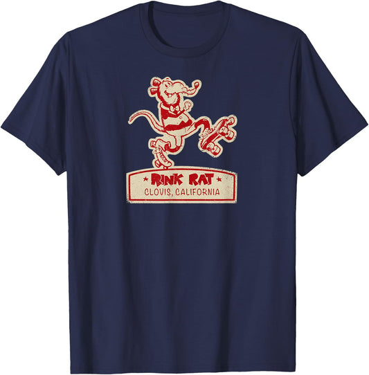 Vintage Rollerskating Rink Rat - Clovis T-Shirt - T-Shirt | Navy