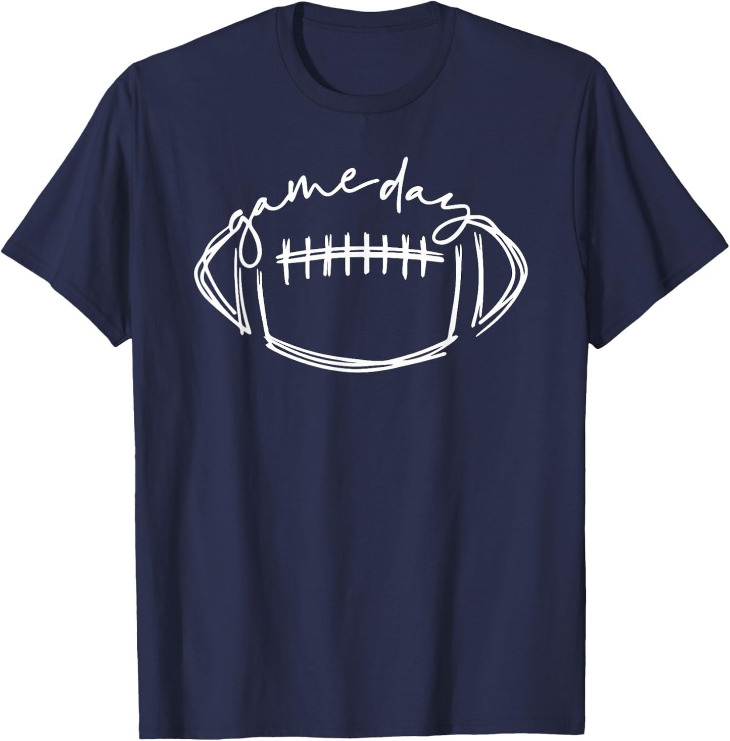 Game Day Football Game Day Vibes Football Lover Women Men T-Shirt - T-Shirt | Navy