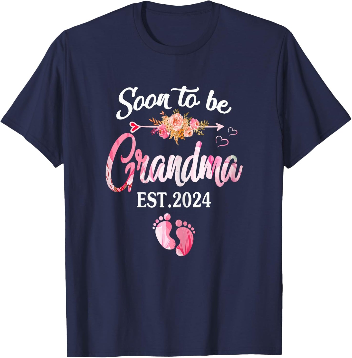 Soon to be Grandma 2024 Shirt Mother's Day For New Grandma T-Shirt - T-Shirt | Navy