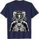 Astronaut Skull Surreal Galaxy Spaceman Skeleton Goth Gift T-Shirt - T-Shirt | Navy