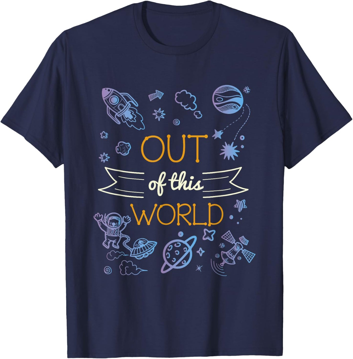Out Of This World Spaceship T-Shirt - T-Shirt | Navy