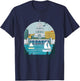 Madison Wisconsin Skyline Vintage T-Shirt - T-Shirt | Navy