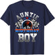 Race Car Party Auntie of The Birthday Boy Racing Family T-Shirt - T-Shirt | Navy