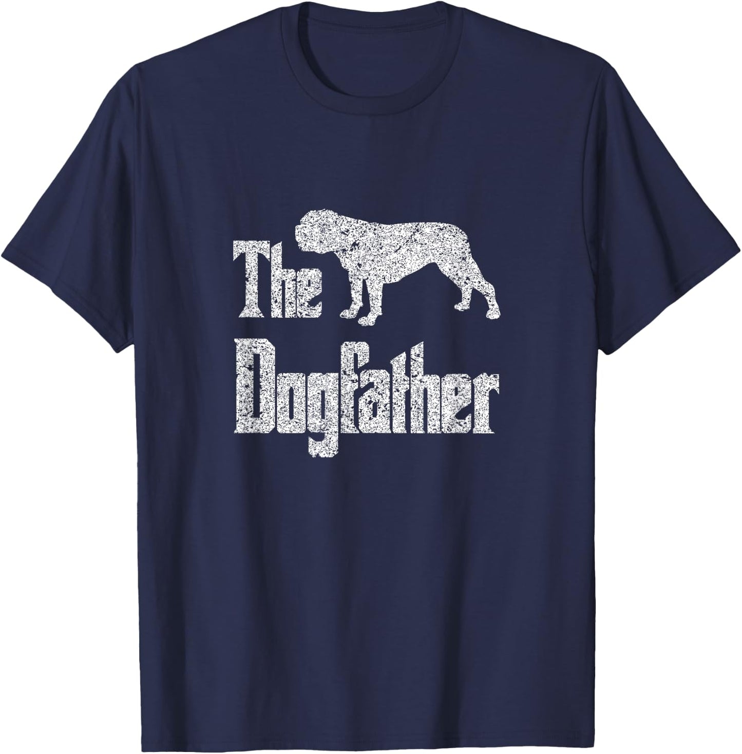 The Dogfather - funny Old English Bulldog , dog gift Men Women Girls Kids T-Shirt - T-Shirt | Navy