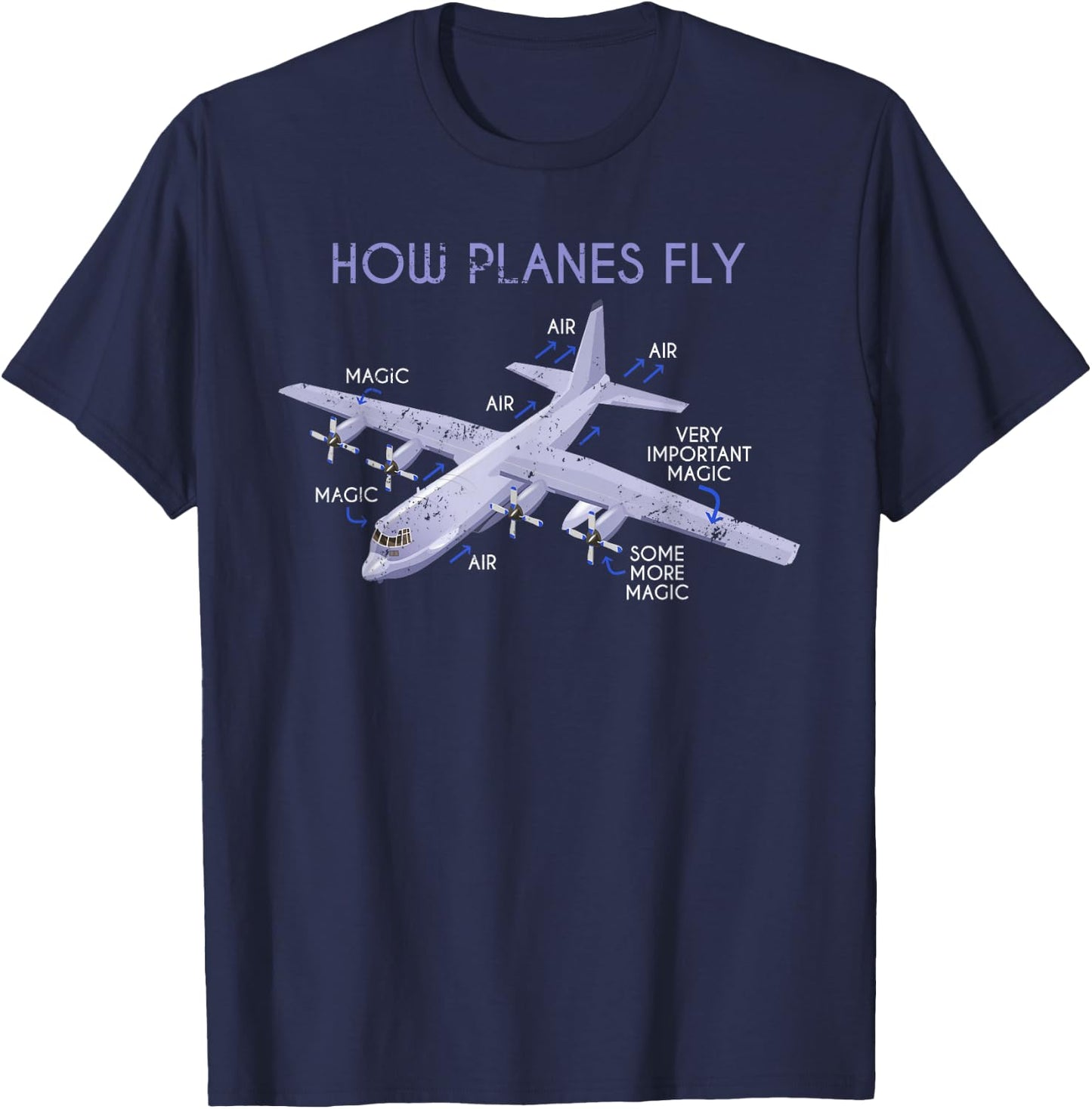 How to fly planes pilot T-Shirt - T-Shirt | Navy