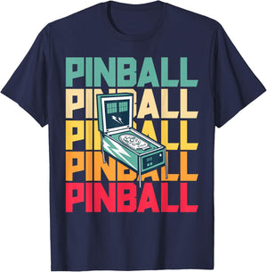 Pinball Shirt Retro Vintage Arcade Shirt Pinball Machine T-Shirt - T-Shirt | Navy
