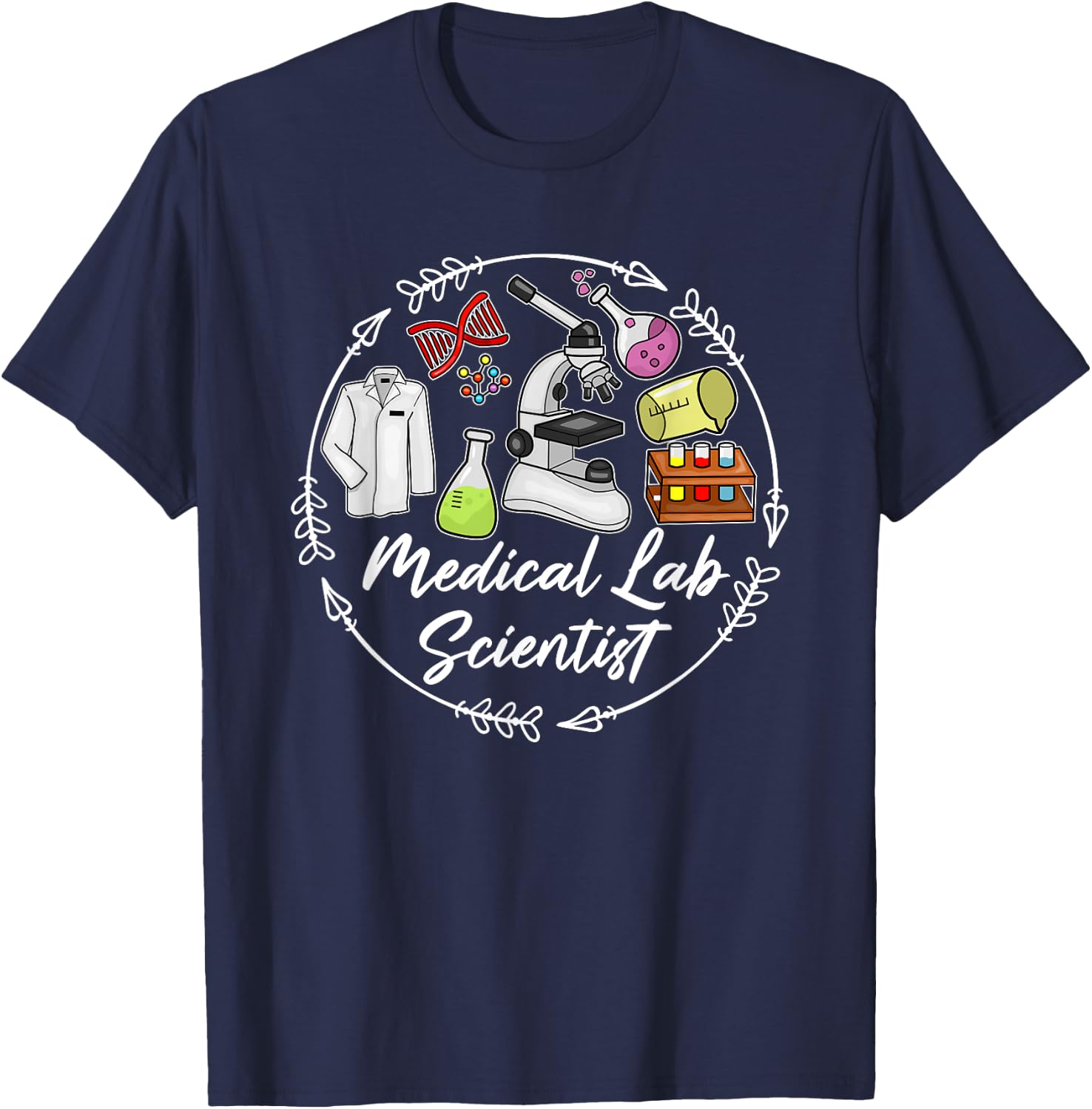 Medical Lab Scientist Best Medical Laboratory Scientist T-Shirt - T-Shirt | Navy