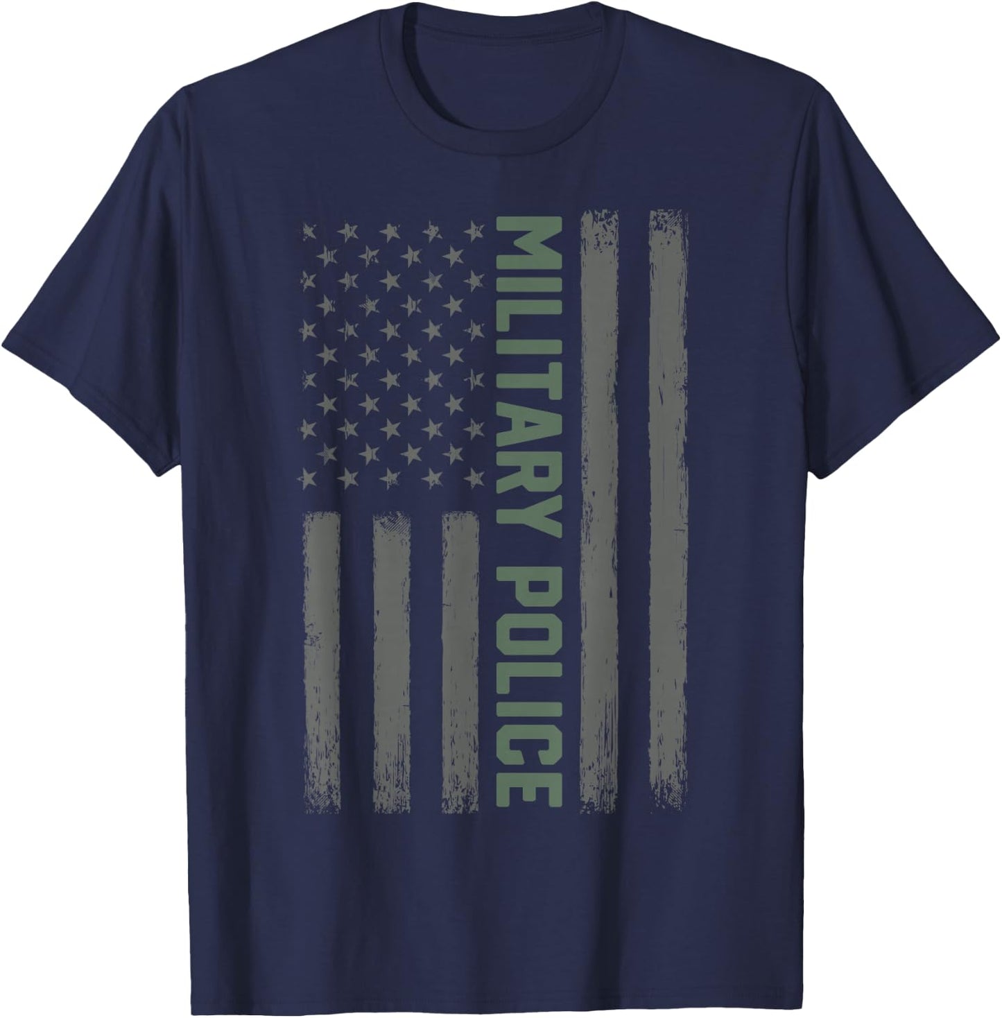 Military Police Shirt American Flag | Proud USA Veteran Gift T-Shirt - T-Shirt | Navy