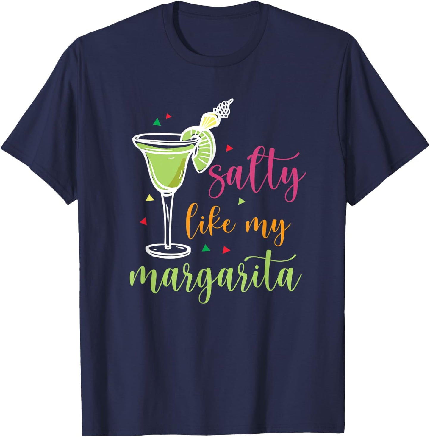 Salty Like My Margarita Funny Cinco De Mayo T-Shirt - T-Shirt | Navy