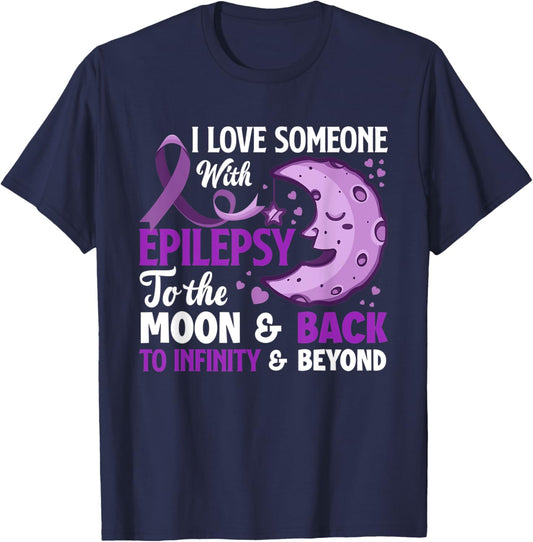 I Love Someone With Epilepsy Support Epilepsy Awareness T-Shirt - T-Shirt | Navy