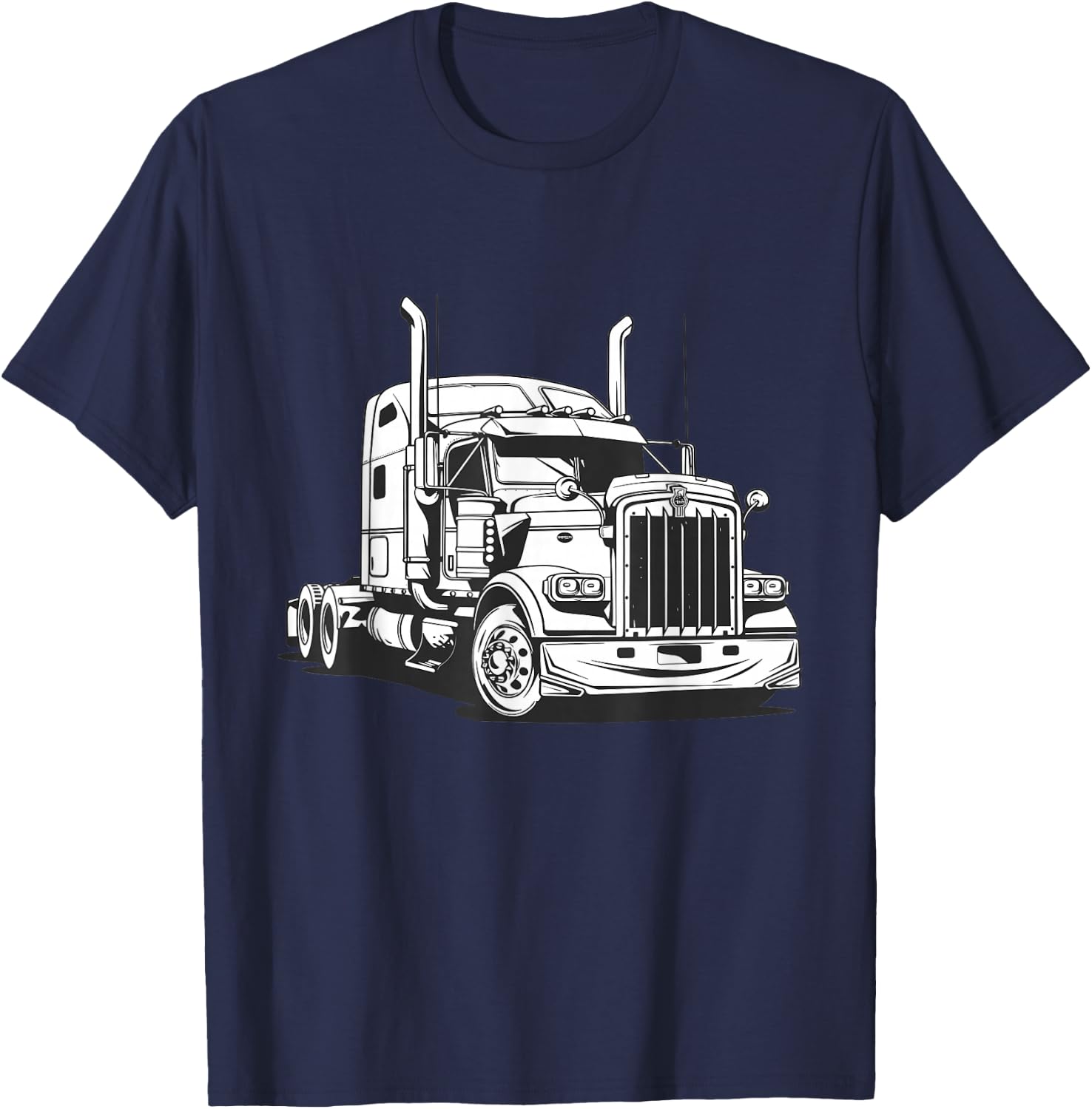 Semi Truck Driver T-Shirt - T-Shirt | Navy