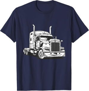 Semi Truck Driver T-Shirt - T-Shirt | Navy