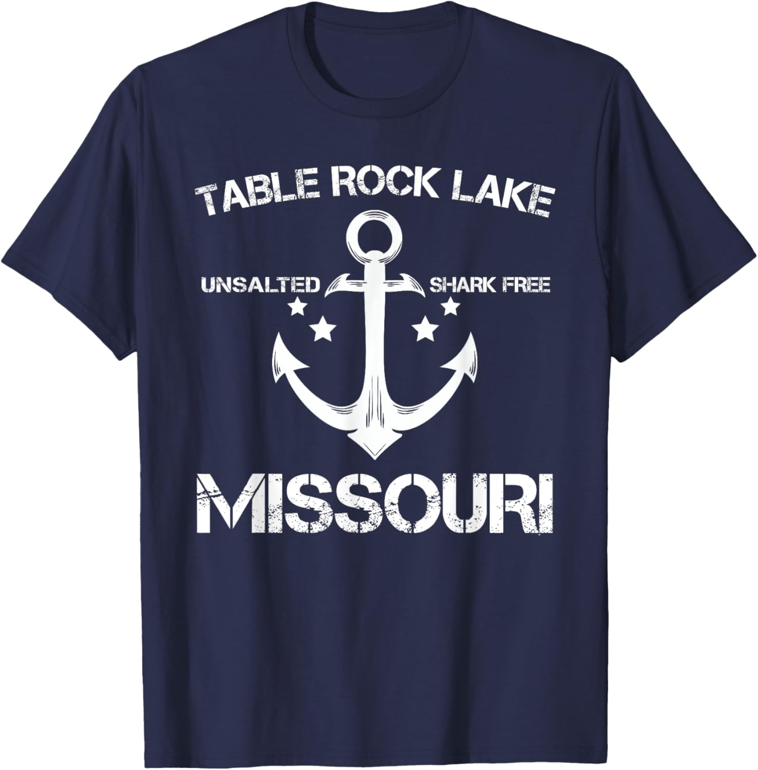 TABLE ROCK LAKE MISSOURI Funny Fishing Camping Summer Gift Men Women Girls Kids T-Shirt - T-Shirt | Navy