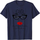 Gigi Like a Normal Grandma Only More Awesome Glasses Face T-Shirt - T-Shirt | Navy