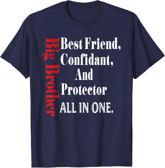 Funny Big Brother Definition Birthday Gifts Men Teens Youth T-Shirt - T-Shirt | Navy