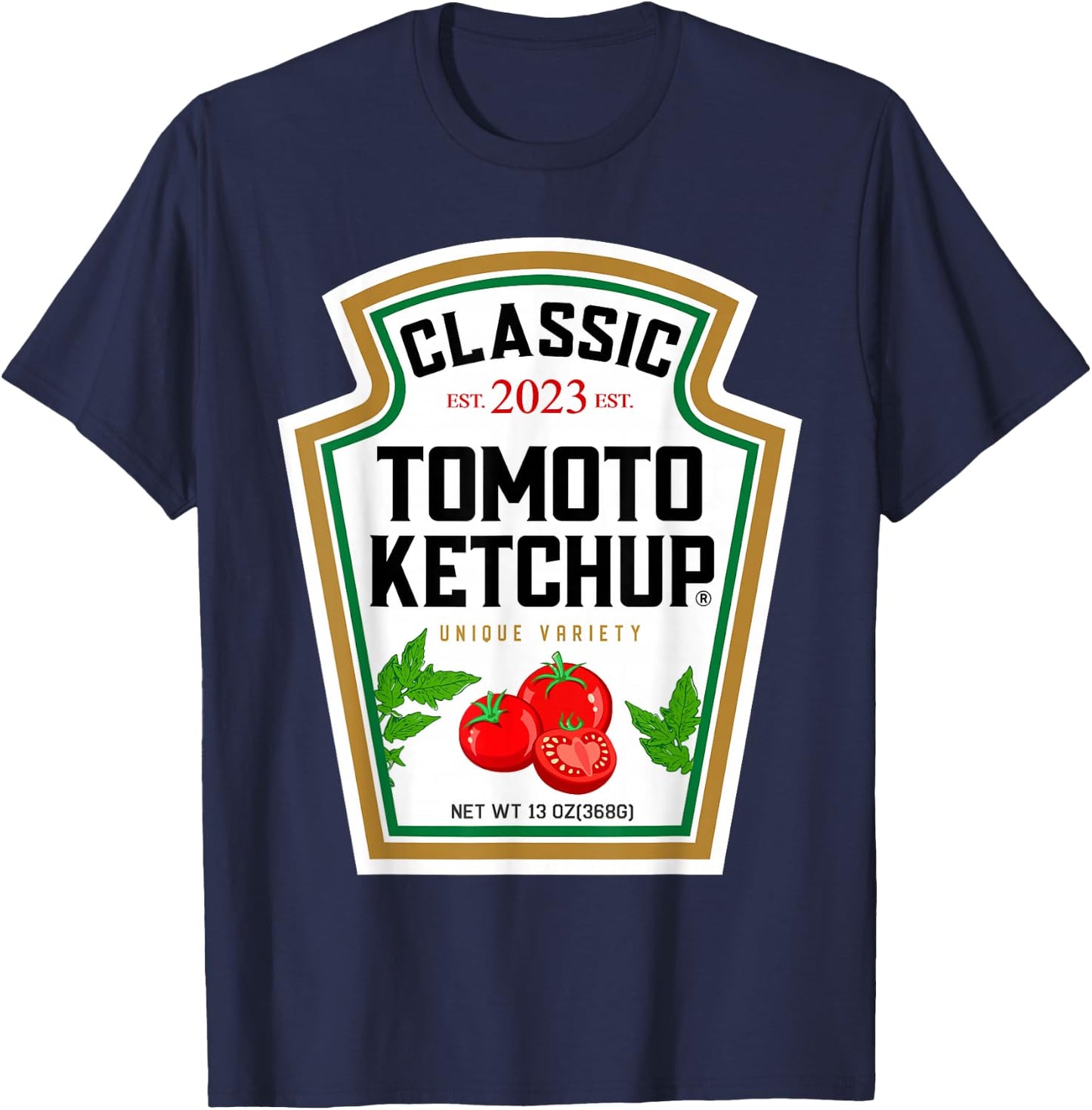 Red Ketchup DIY Costume Matching Couples Groups Halloween T-Shirt - T-Shirt | Navy