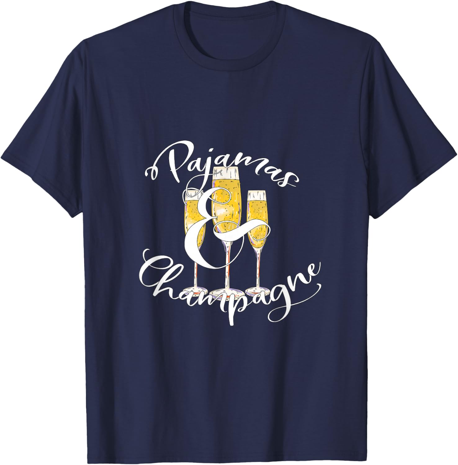 Pajamas and Champagne T-Shirt - T-Shirt | Navy