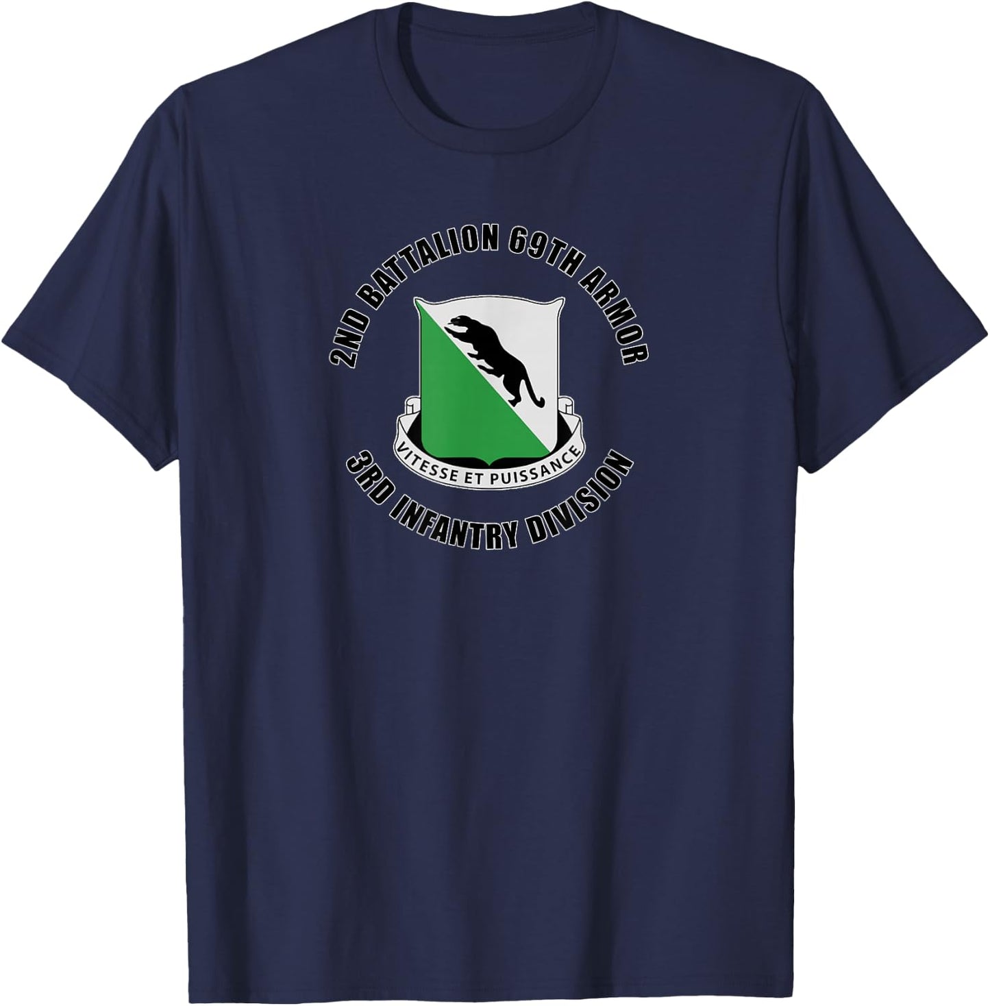 2nd Battalion 69th Armor 3rd Infantry Division Veteran Gift T-Shirt - T-Shirt | Navy