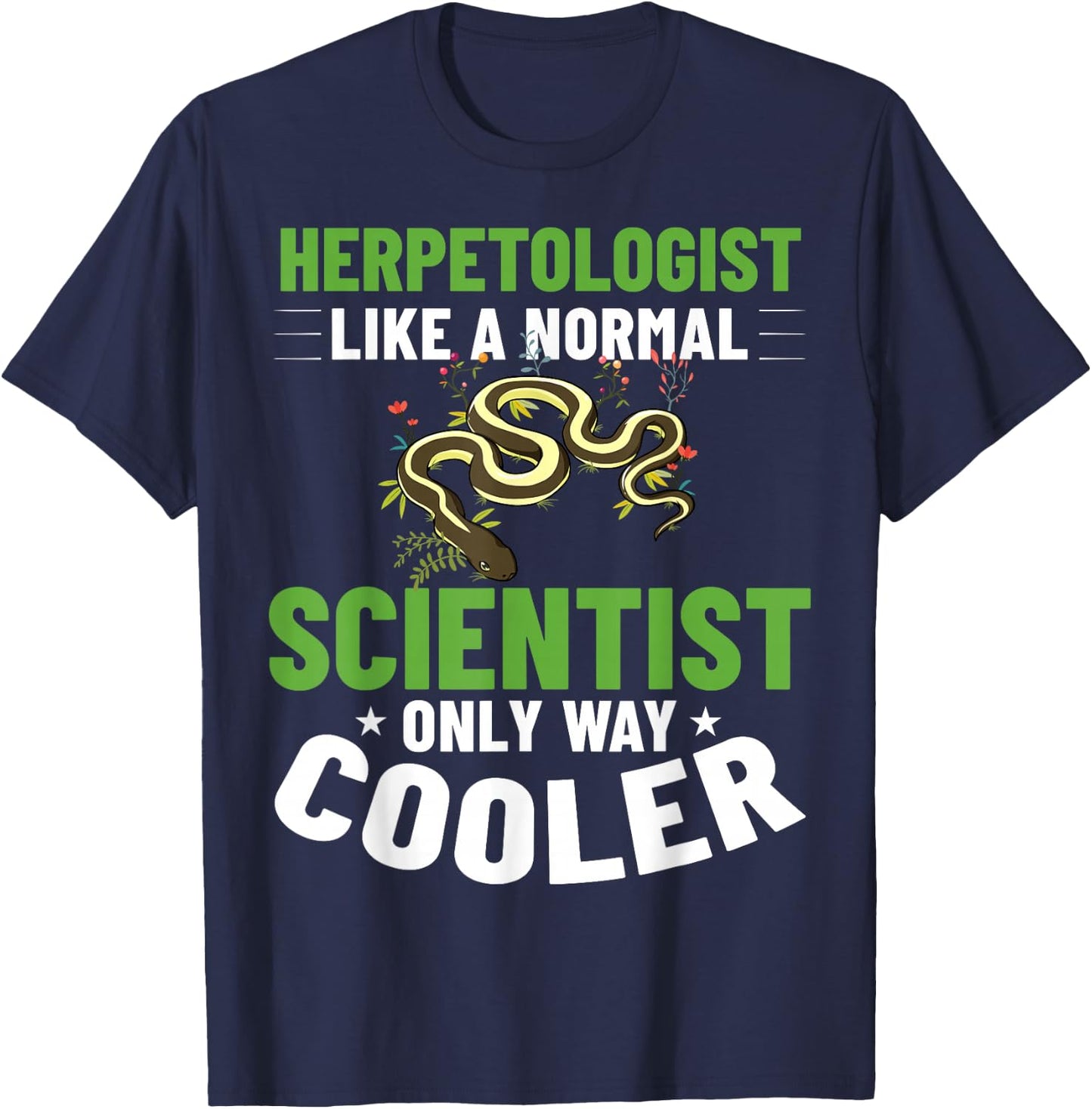 Herpetology Herping Amphibians Reptile Herpetologist T-Shirt - T-Shirt | Navy