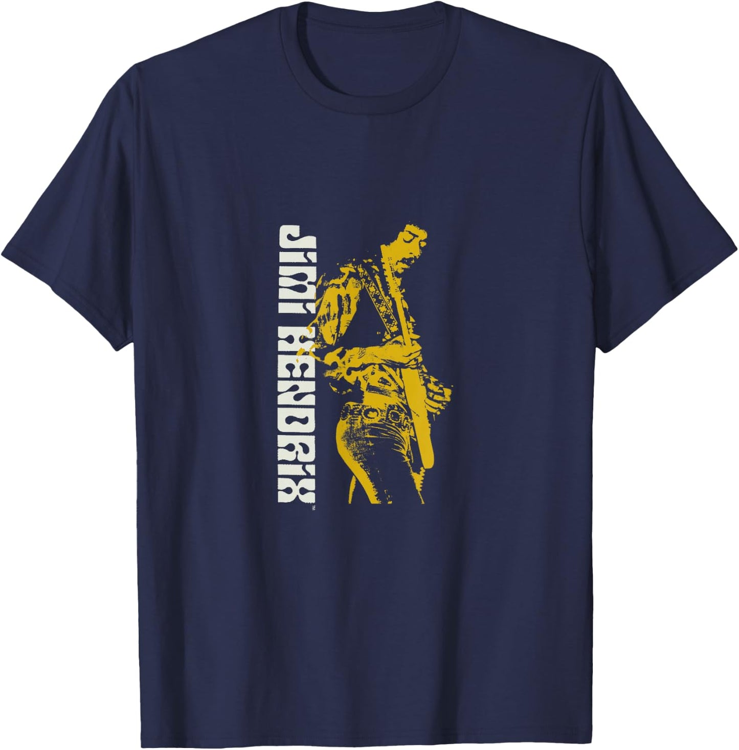 Jimi Hendrix Silhouette Guitar T-Shirt - T-Shirt | Navy