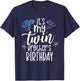 My Twin Brother's Birthday Gemini Gemini T-Shirt - T-Shirt | Navy