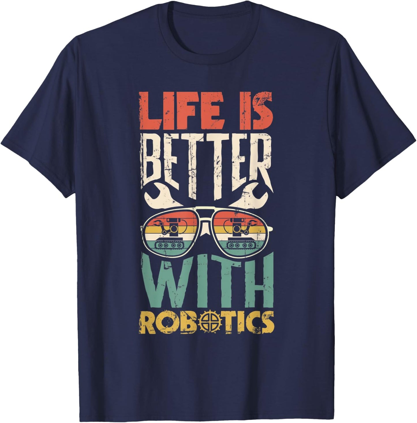Robotics Engineering Artificial Intelligence Robots T-Shirt - T-Shirt | Navy