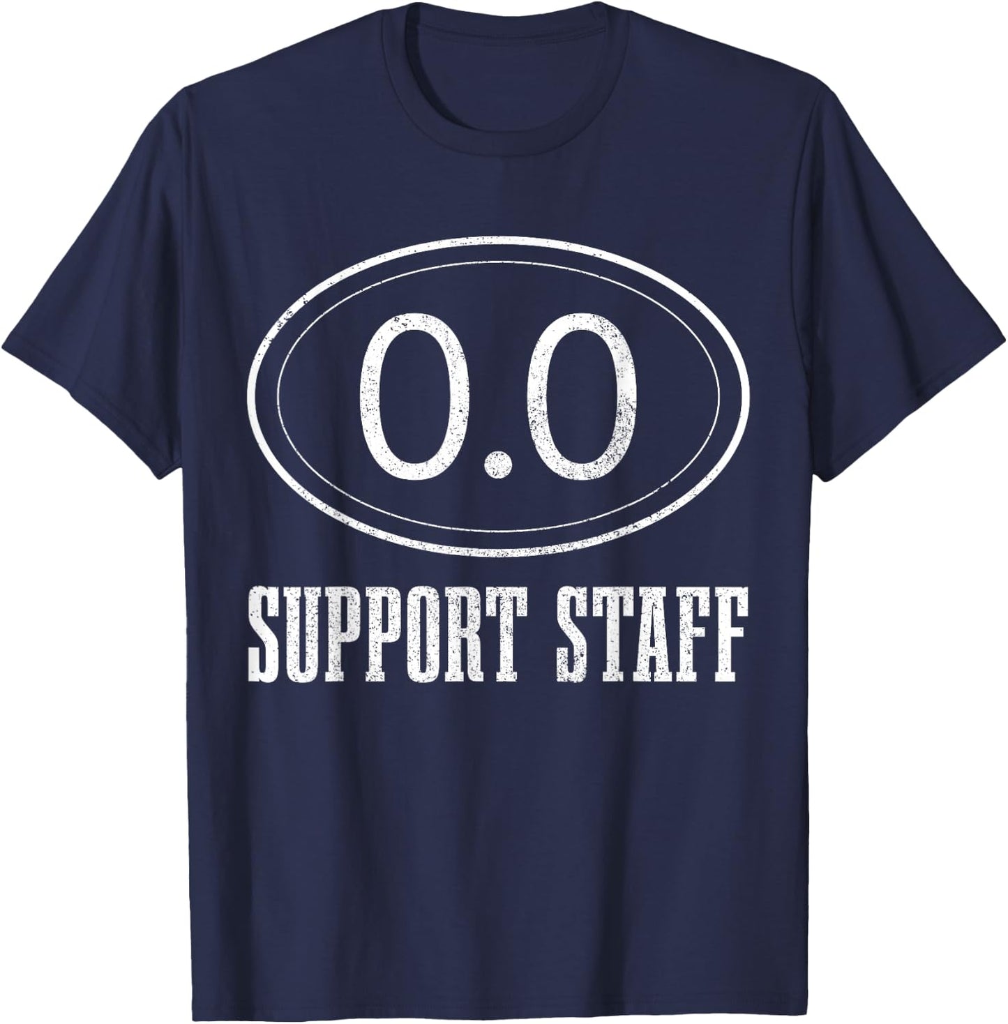 Marathon Support Staff 0.0 Funny Marathoner Runner T-Shirt - T-Shirt | Navy