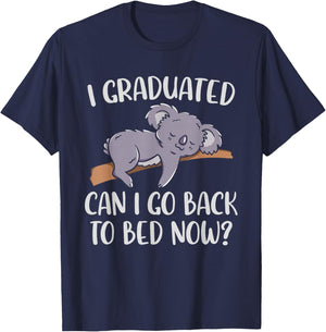 I Graduated Can I Go Back To Bed Now Koala Bear Graduation T-Shirt - T-Shirt | Navy